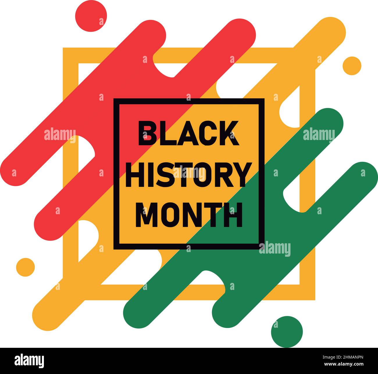Black History Month Celebrate Text Vector Illustration. Modello per sfondo, Banner, scheda, Poster. Illustrazione Vettoriale