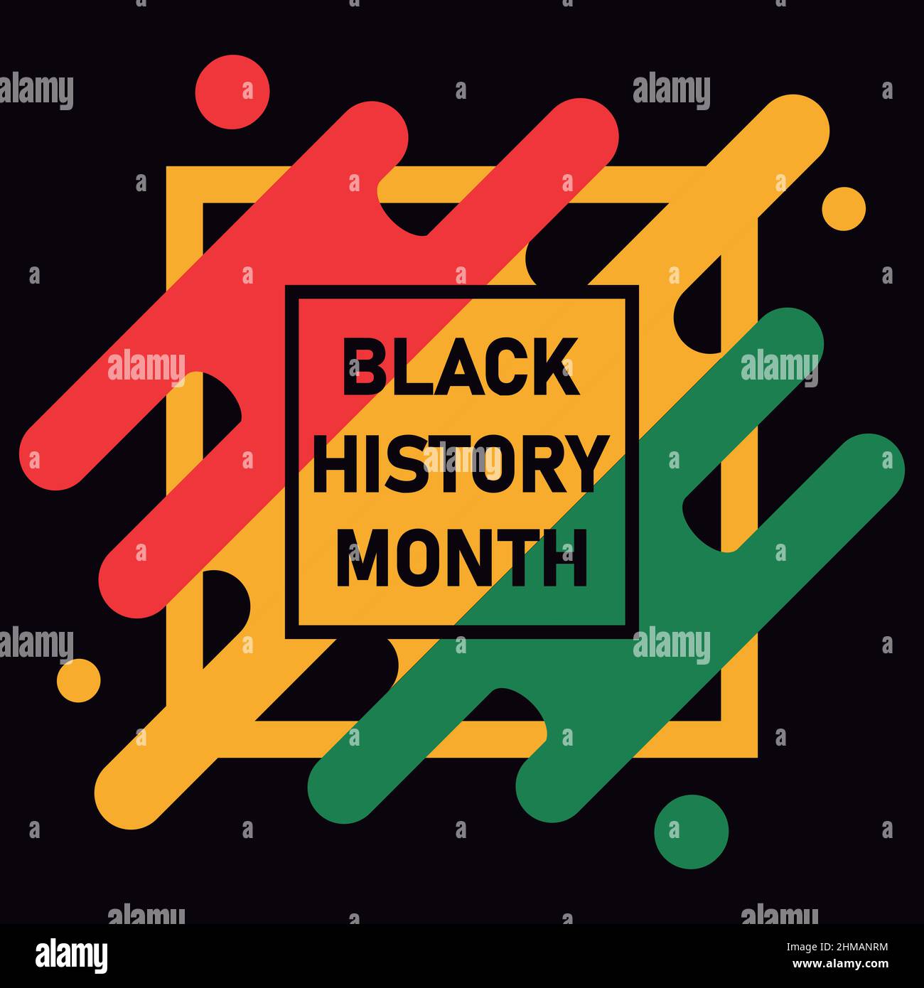 Black History Month Celebrate Text Vector Illustration. Modello per sfondo, Banner, scheda, Poster. Illustrazione Vettoriale