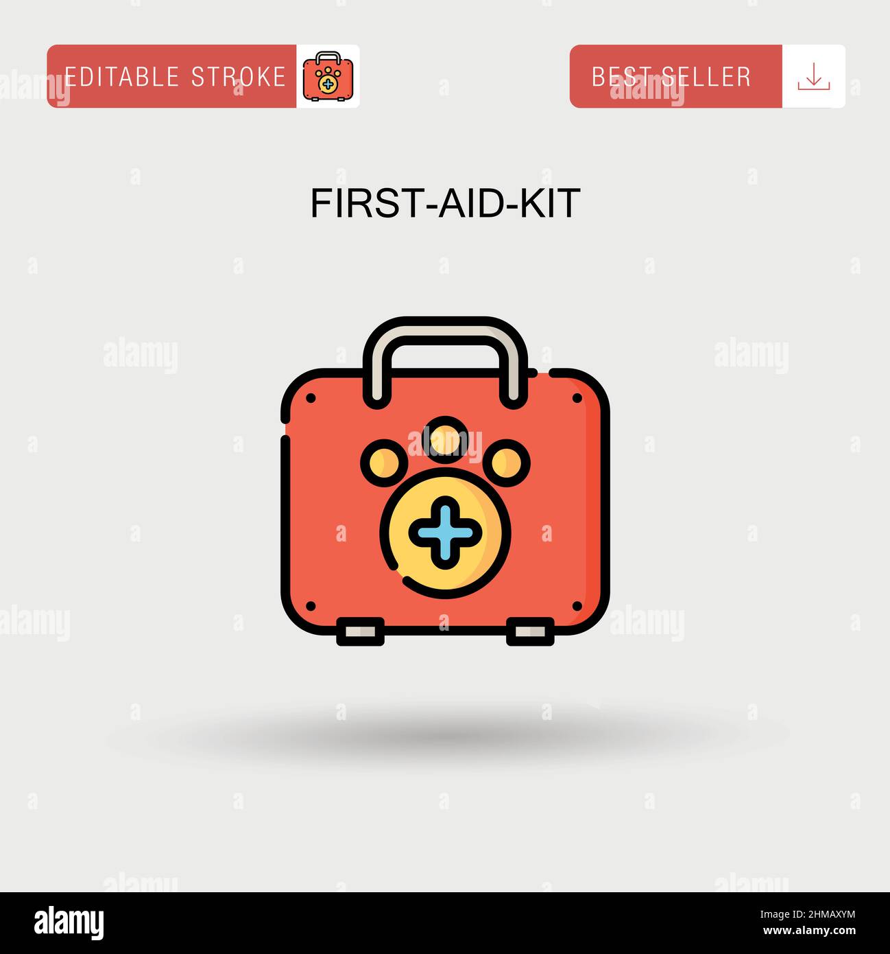 Icona vettore semplice kit di pronto soccorso. Illustrazione Vettoriale