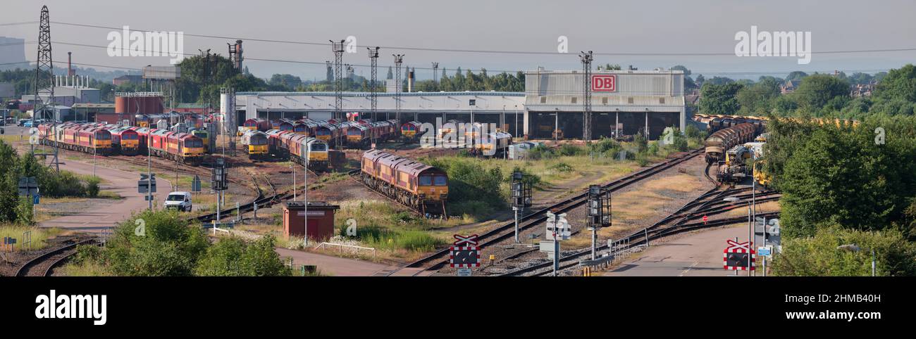 DB Cargo Rail UK Toton locomotiva deposito, Nottinghamshire Foto Stock