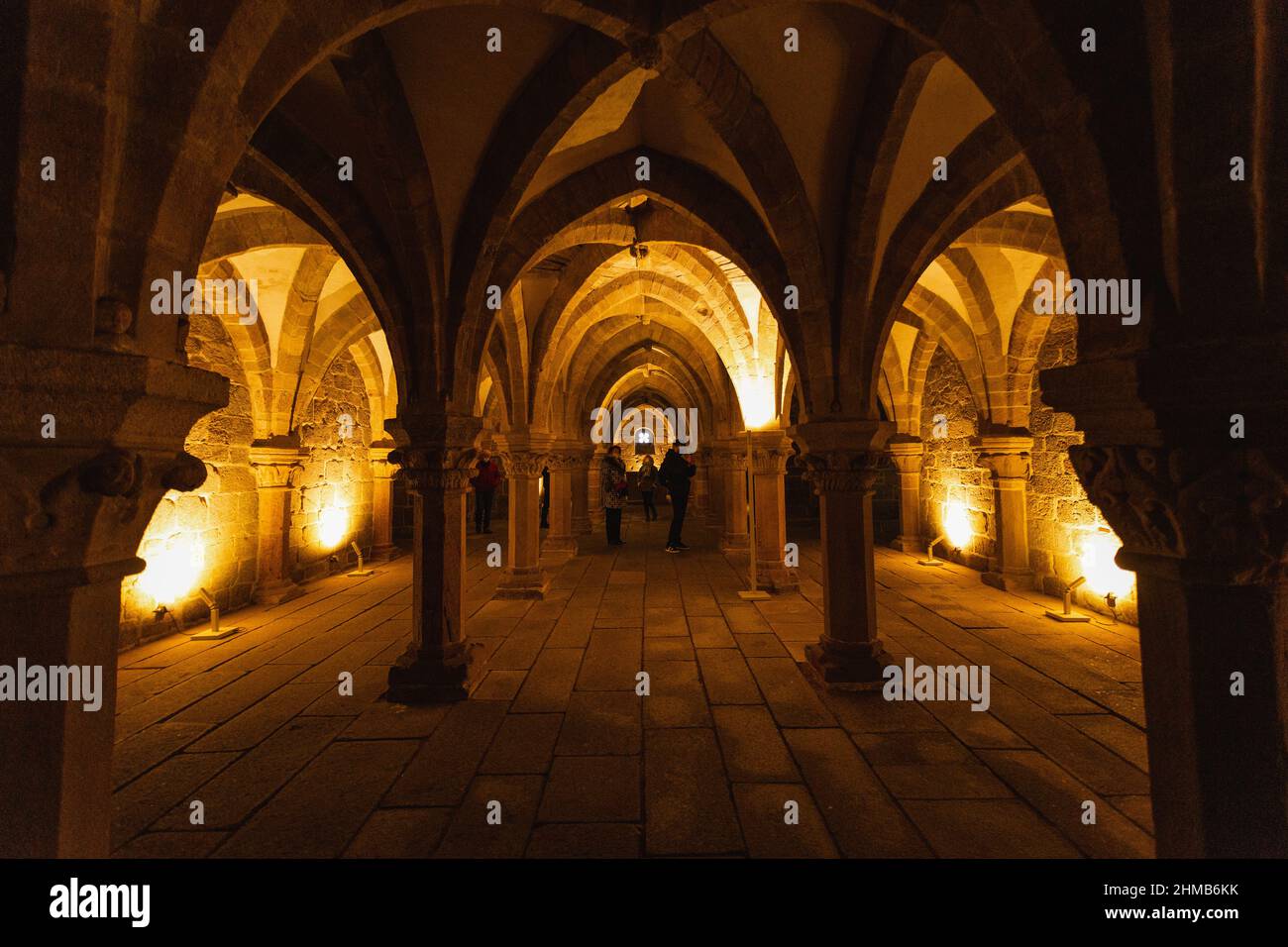 Trebbic, Czechia - 05/02/2022: Interno della Cripta della Basilica di San Procopio a Trebbic, Czechia. Foto Stock