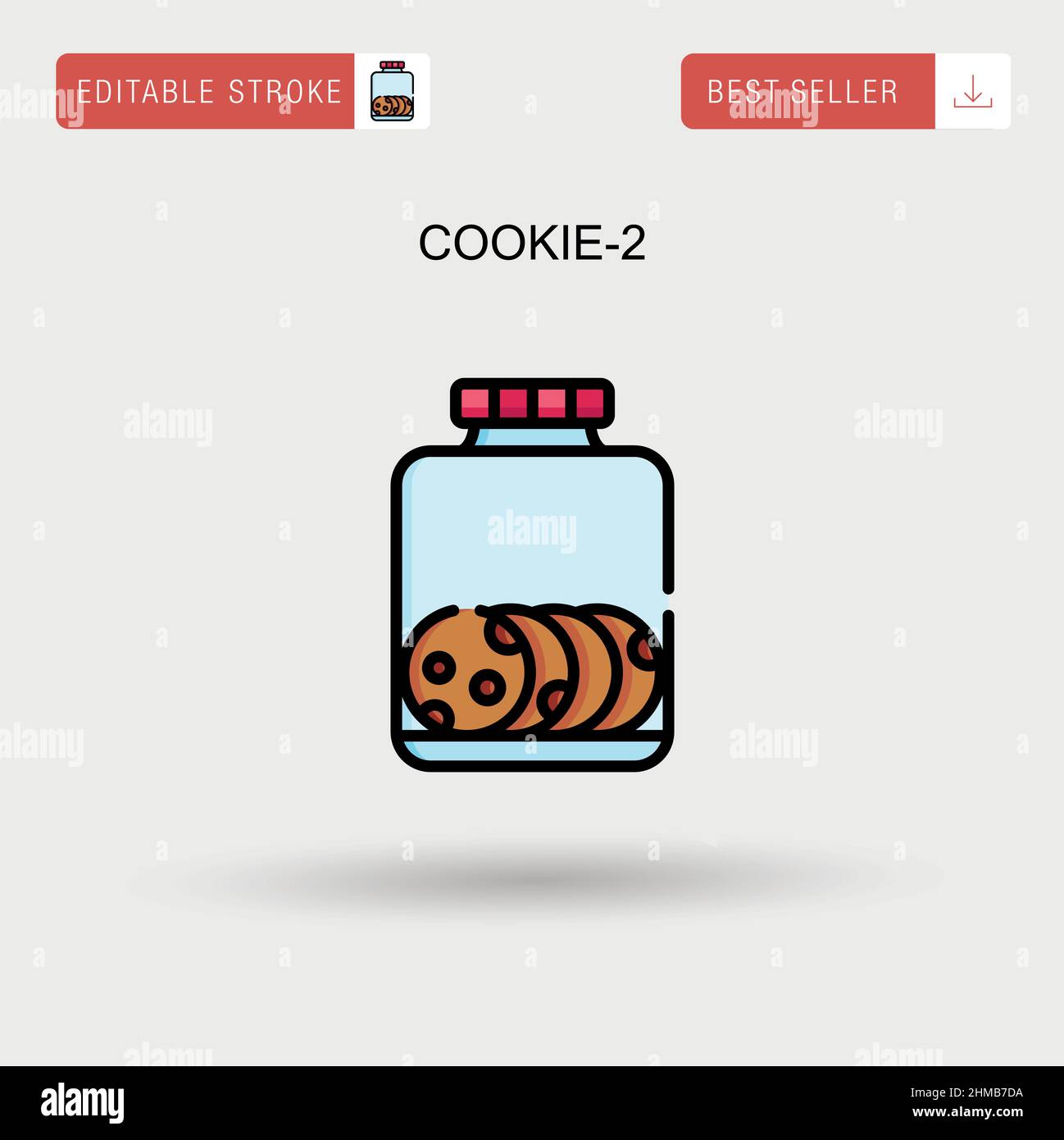 Cookie-2 icona vettore semplice. Illustrazione Vettoriale Cookie-2 icona vettore semplice. Illustrazione Vettoriale