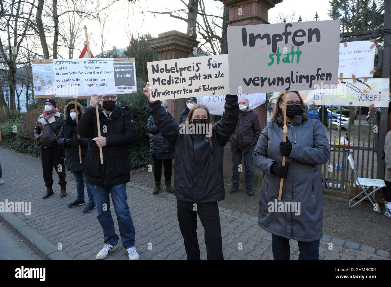 Gegendemonstration, contro-dimostrazione Foto Stock