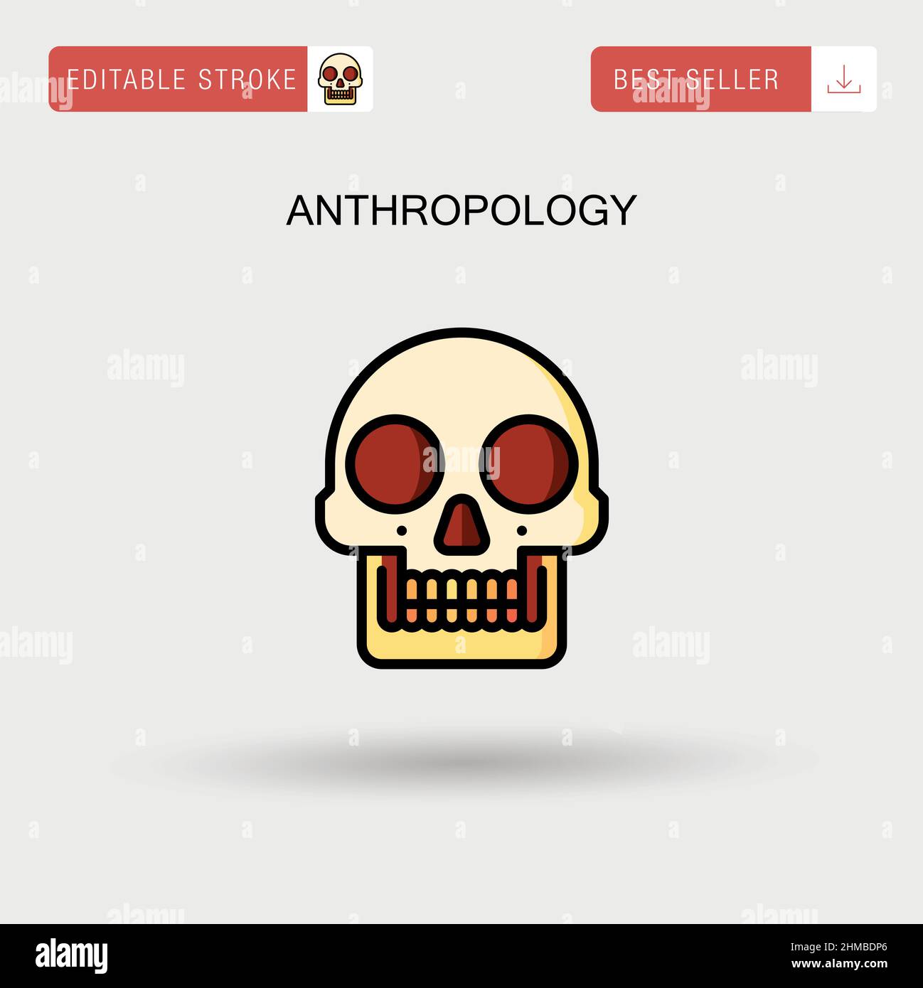 Antropologia semplice icona vettoriale. Illustrazione Vettoriale
