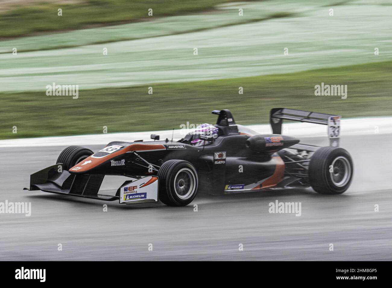 Formula Euro corsa aperta di vetture veloci nel circuito di Barcellona, Montmelo Foto Stock