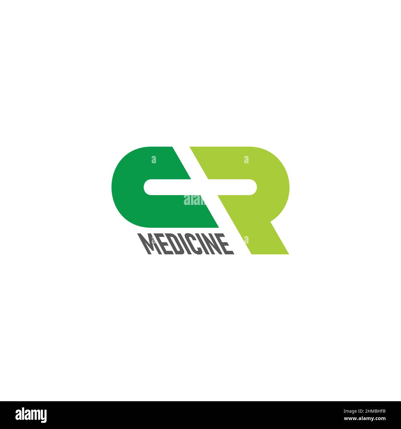 lettera c p capsula medico semplice geometrico logo vettore Illustrazione Vettoriale