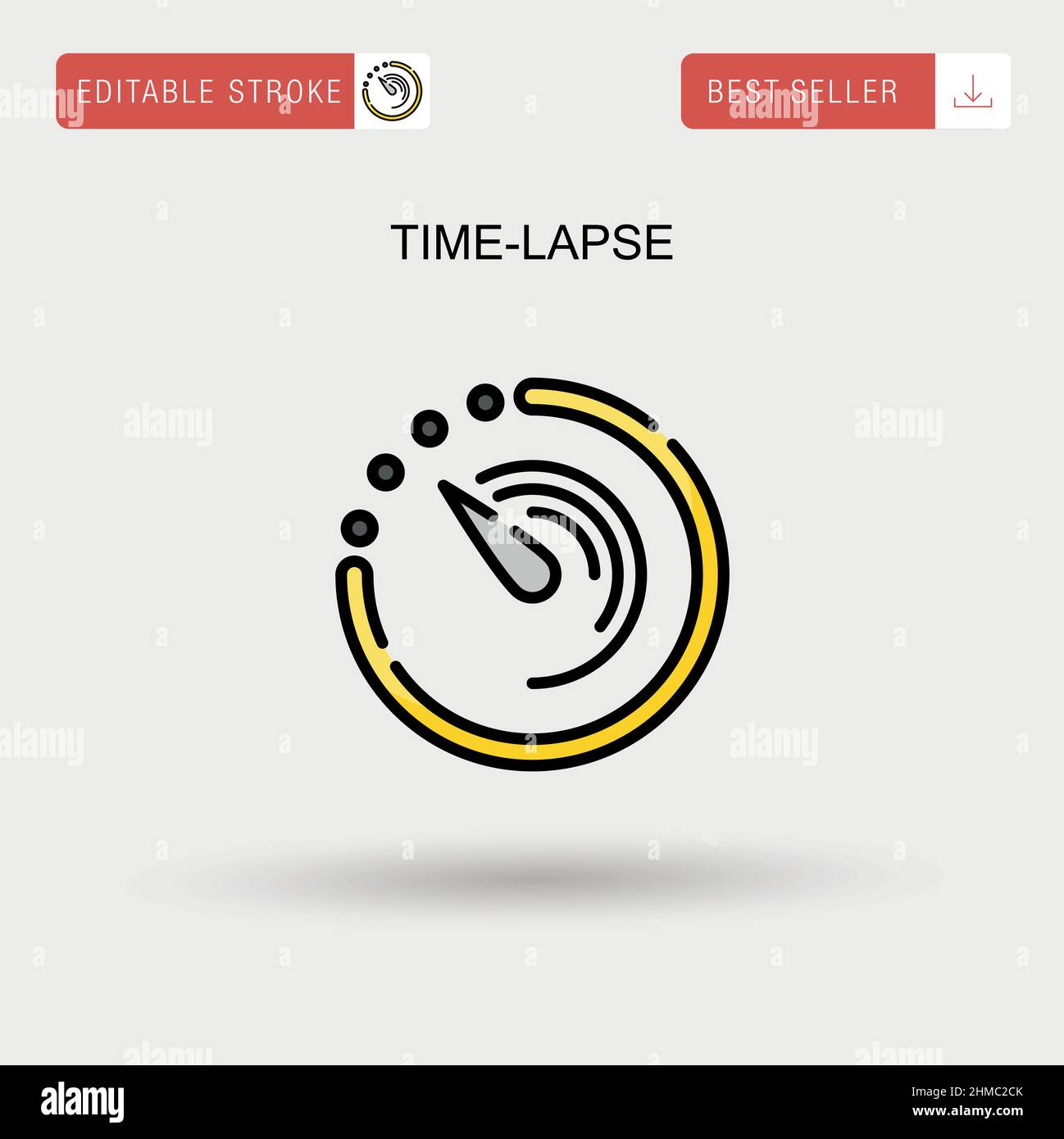 Icona vettore semplice temporizzato. Illustrazione Vettoriale