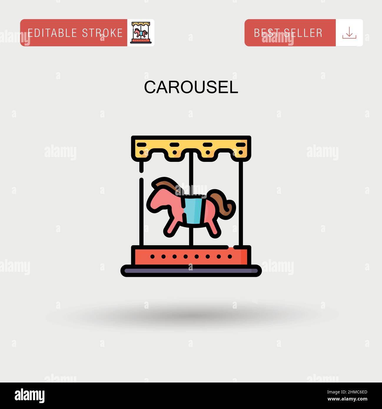 Icona vettore semplice carosello. Illustrazione Vettoriale