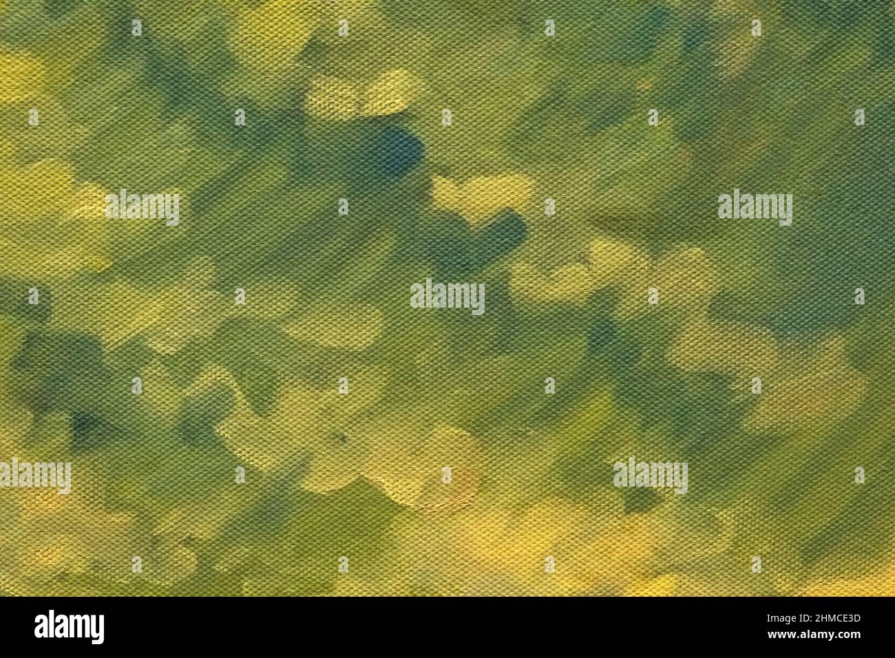 Astratto arte sfondo verde e giallo colori. Pittura acquerello su tela con sfumatura di oliva. Frammento di disegno su carta con motivo. Texture Foto Stock
