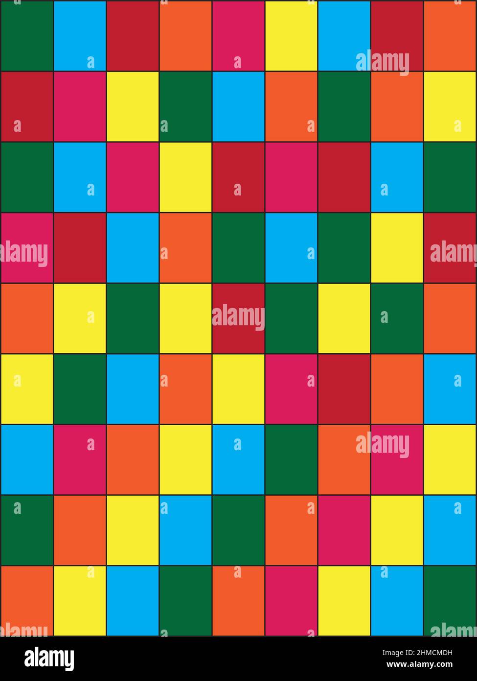 sfondo colorato astratto con quadrati multicolore Illustrazione Vettoriale