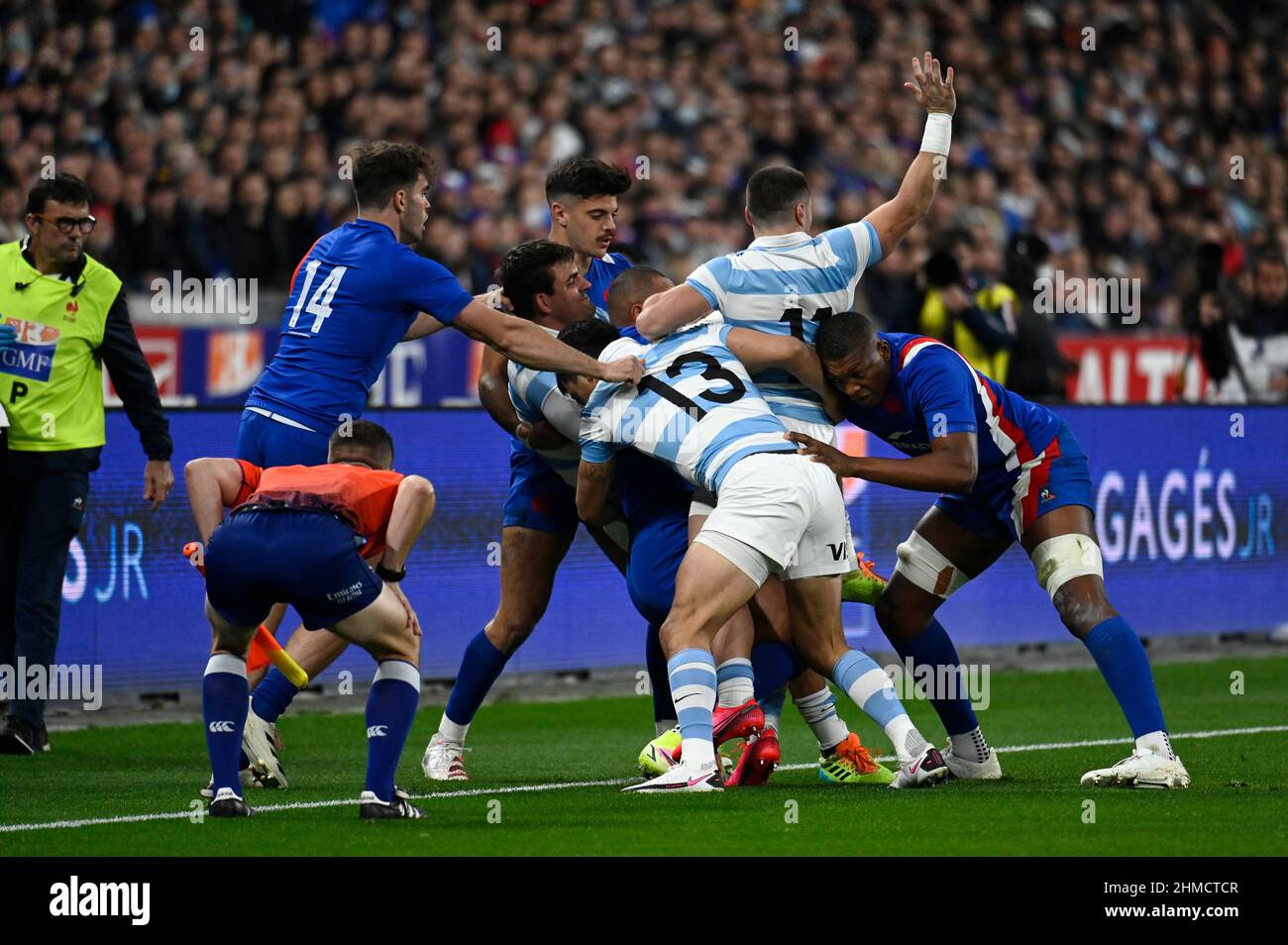 Julien Mattia / le Pictorium - Rugby, Francia - Argentina allo Stade de France - 6/11/2021 - Francia / Seine Saint Denis / Saint Denis - preparazione Foto Stock