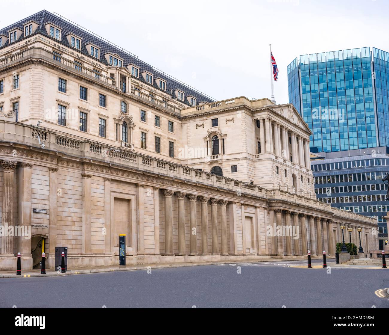 Banca d'Inghilterra, Londra. Threadneedle Street, alta res, Foto Stock