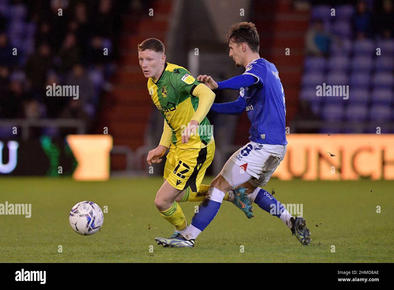 OLDHAM, REGNO UNITO. FEBBRAIO 8th durante la partita della Sky Bet League 2 tra Oldham Athletic e Bristol Rovers al Boundary Park di Oldham martedì 8th febbraio 2022. (Credit: Eddie Garvey | MI News) Credit: MI News & Sport /Alamy Live News Foto Stock