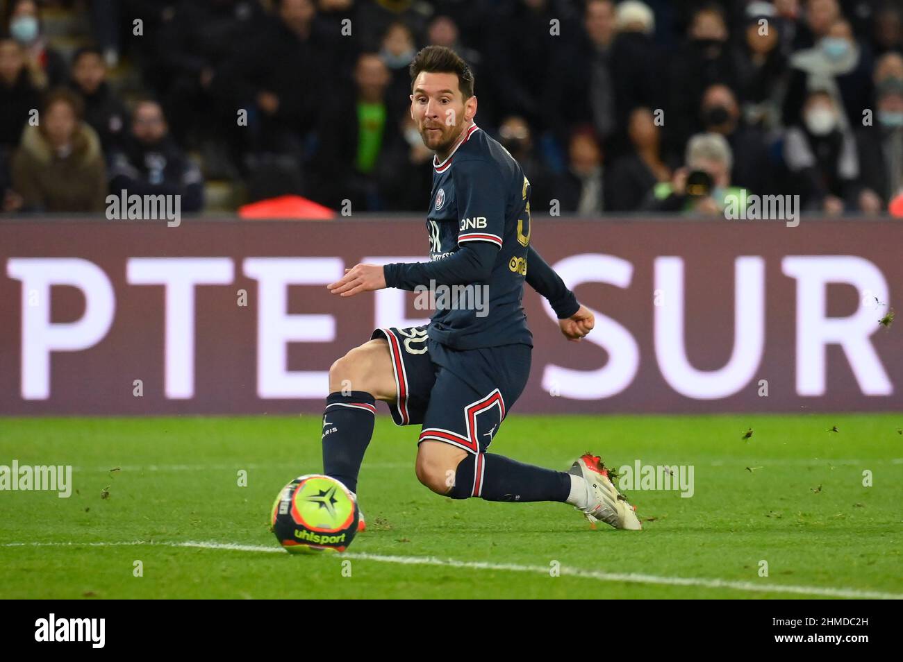 PSG - Monaco Lionel messi durante la partita PSG contro come Monaco al Parc des Princes, 12 dicembre 2021. Foto Stock