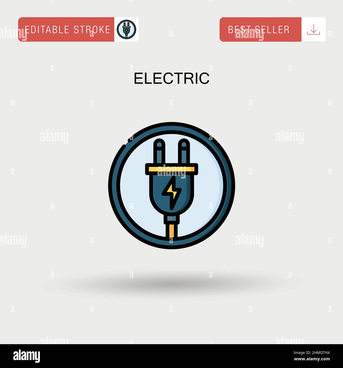 Icona vettore semplice elettrico. Illustrazione Vettoriale
