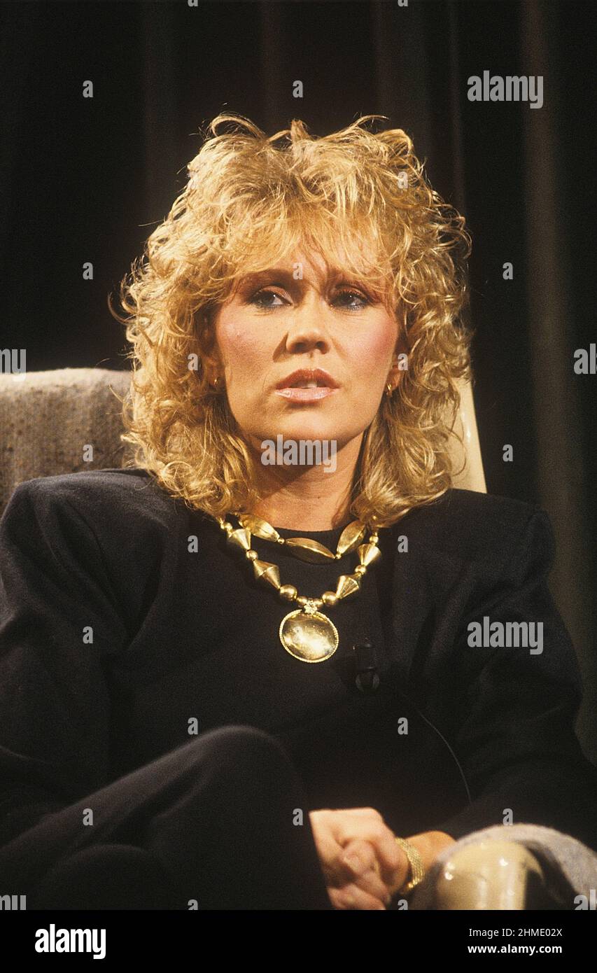 Agnetha Fältskog. Il cantante. Membro del gruppo pop ABBA. Nato nel 1950. Nella foto qui negli anni ottanta. Foto Stock