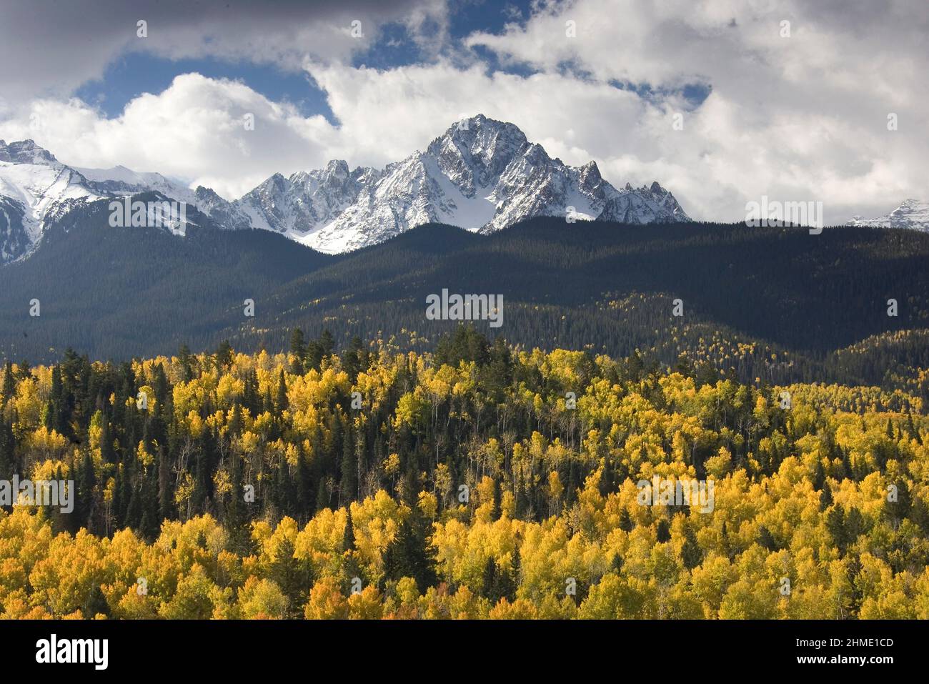 Colori autunnali in San Juan Mountains, Colorado, USA Foto Stock