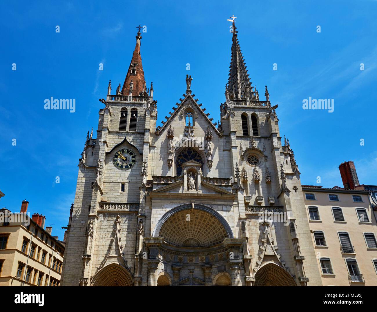Chiesa di Saint-Nizier nel centro della città. Lione, Francia Foto Stock