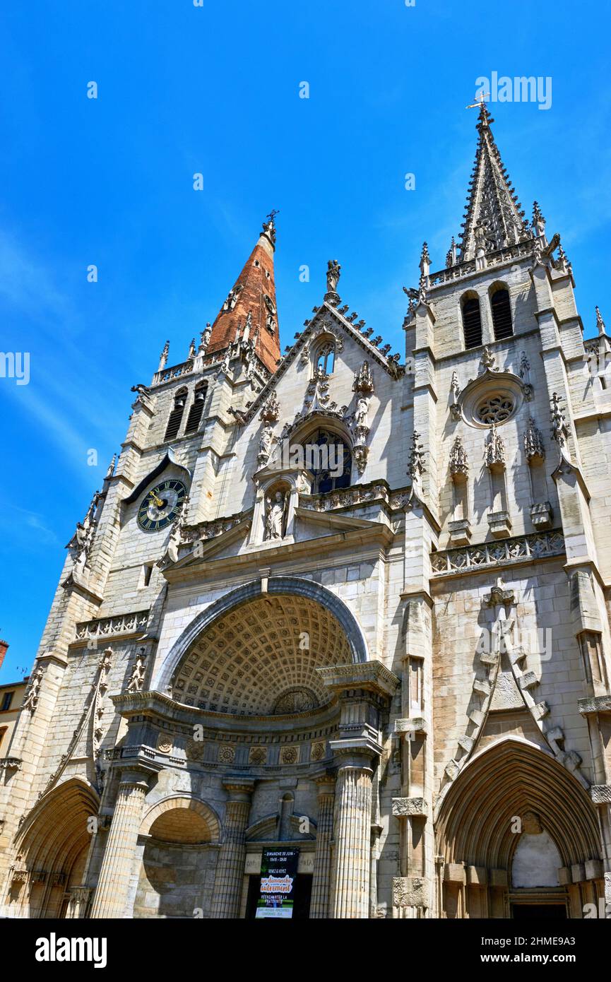 Chiesa di Saint-Nizier nel centro della città. Lione, Francia Foto Stock