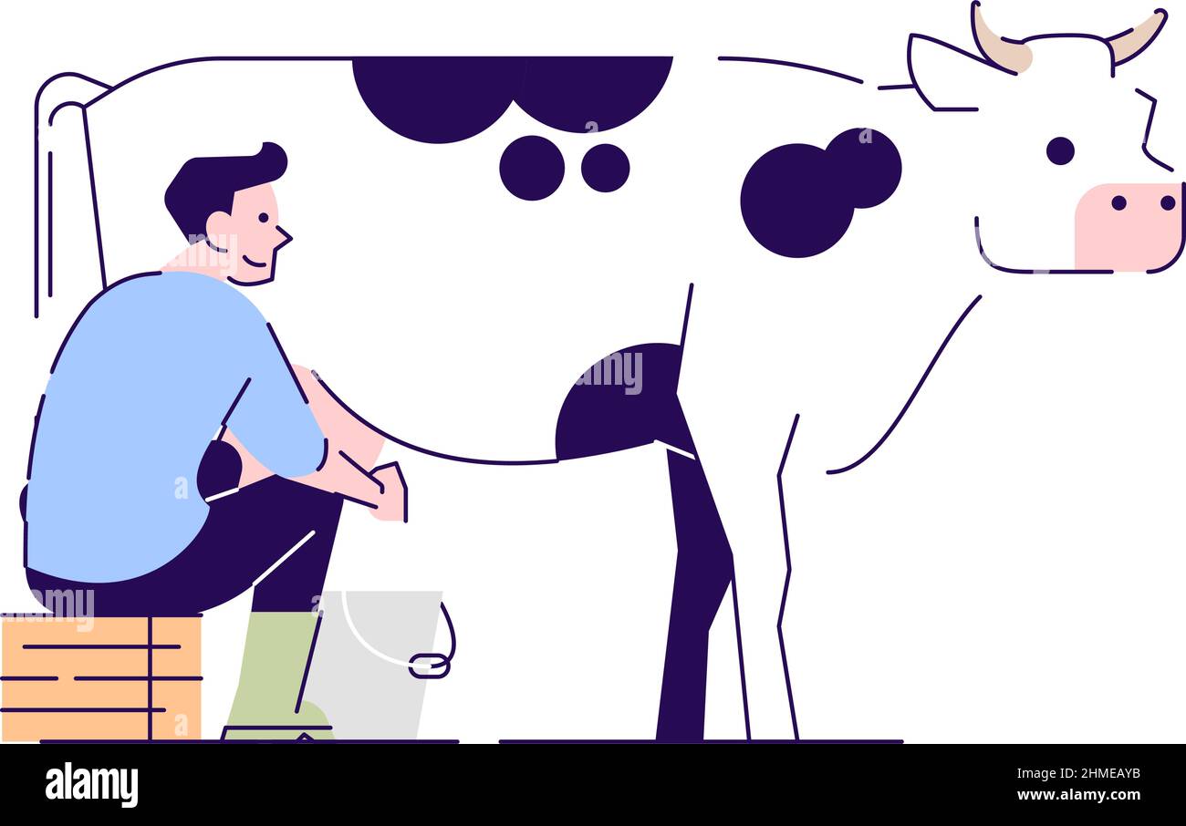 Illustrazione vettoriale colore RGB semi-piatto di routine quotidiana Illustrazione Vettoriale