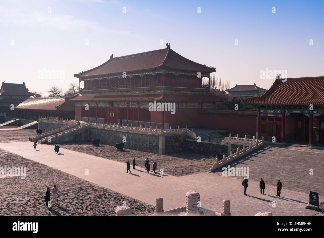 03 gennaio 2020 Pechino, Cina: Durante il giorno alcuni touris sono visitati la famosa Città Proibita Foto Stock