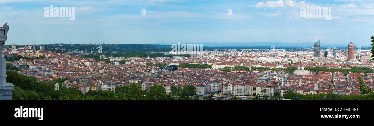 Vista panoramica su Lione Foto Stock