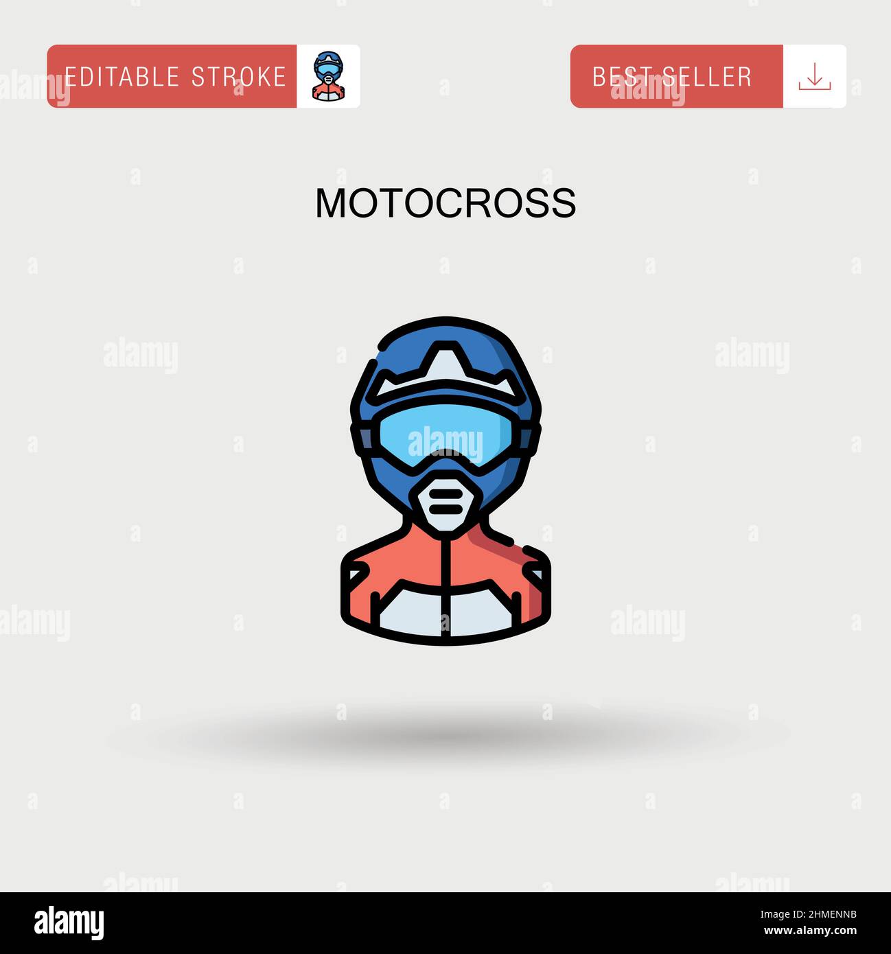 Icona vettore semplice Motocross. Illustrazione Vettoriale