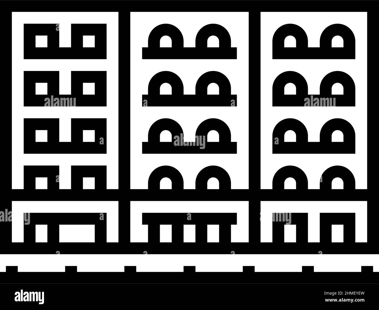 immagine vettoriale dell'icona della linea di street new york Illustrazione Vettoriale