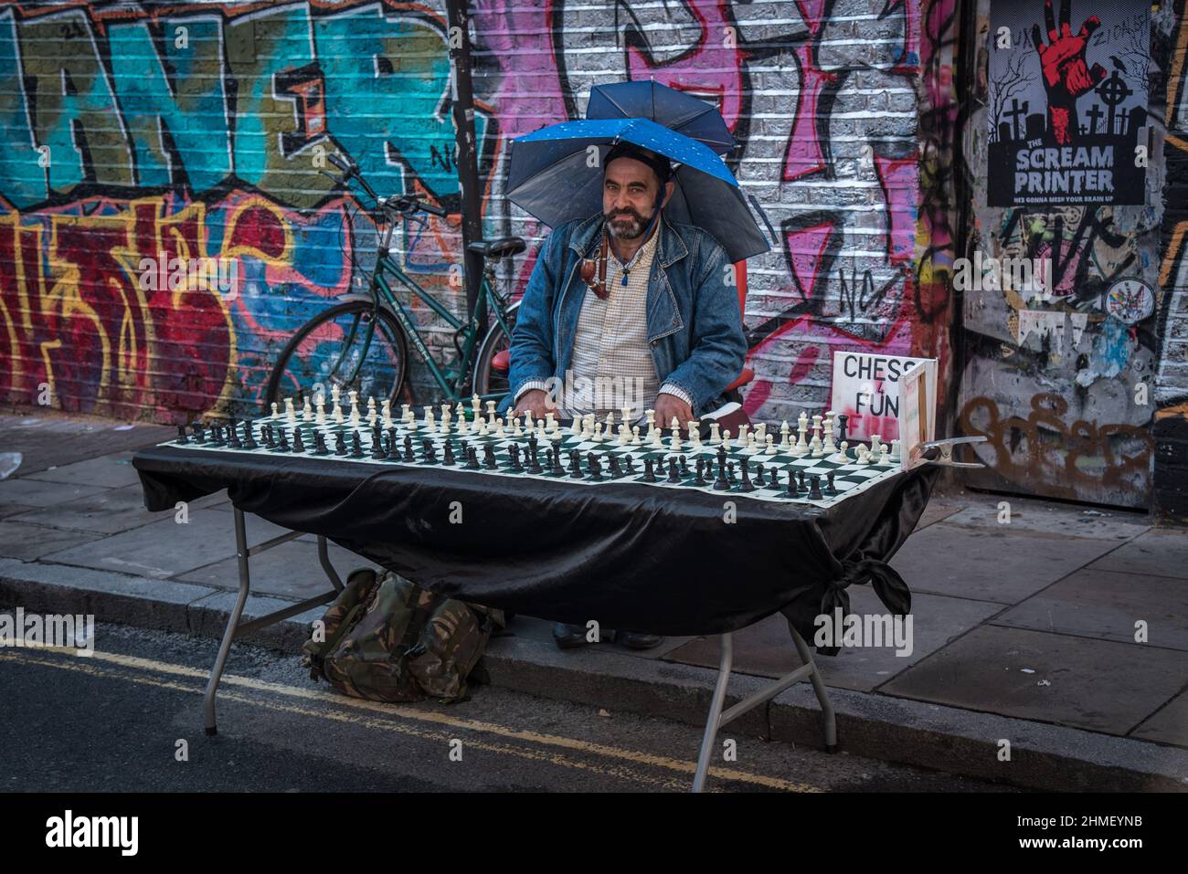 La sfida degli scacchi Foto Stock