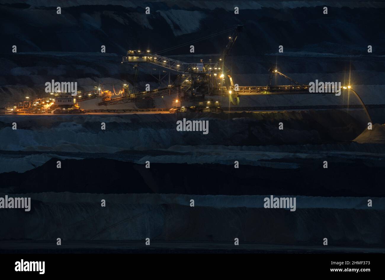 Tagebau Bagger Foto Stock