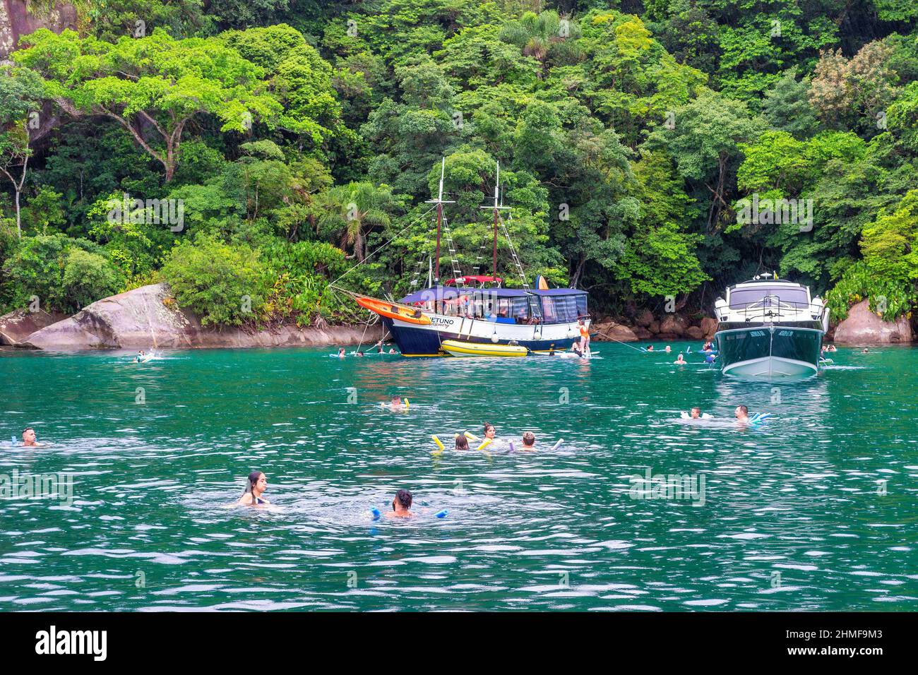 Poso de Cajaiba Beach, Paraty, Rio de Janeiro, Brasile, 2022 Foto Stock