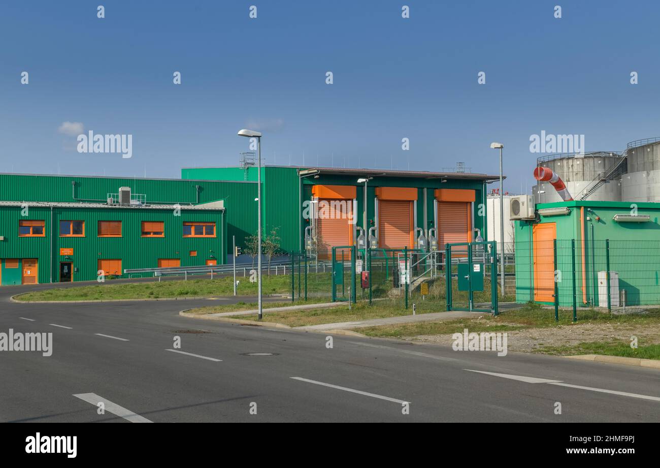 BSR Biogas Plant, Freiheit, Ruhleben, Spandau, Berlino, Germania Foto Stock
