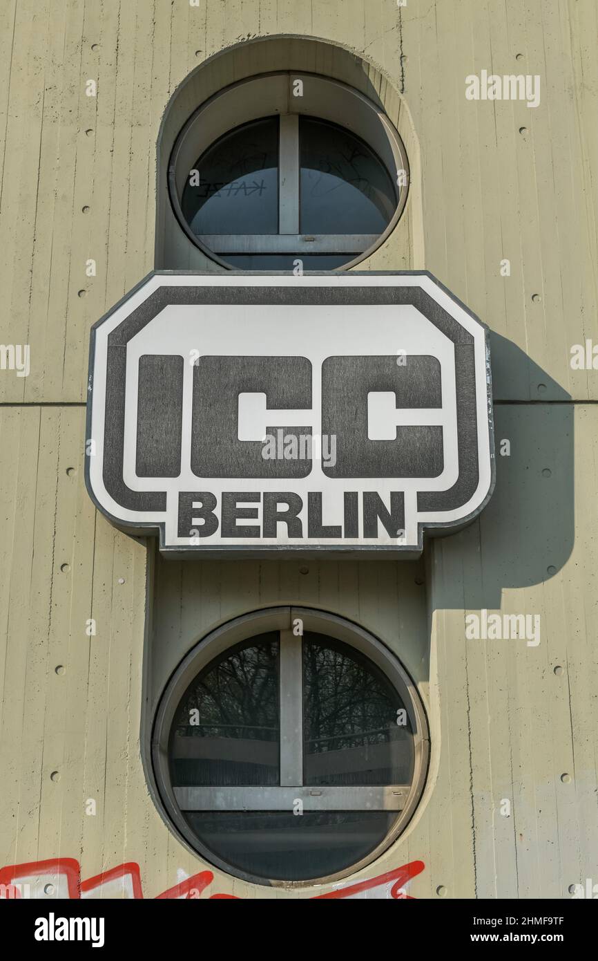 ICC, Messedamm, Westend, Charlottenburg, Berlino, Germania Foto Stock