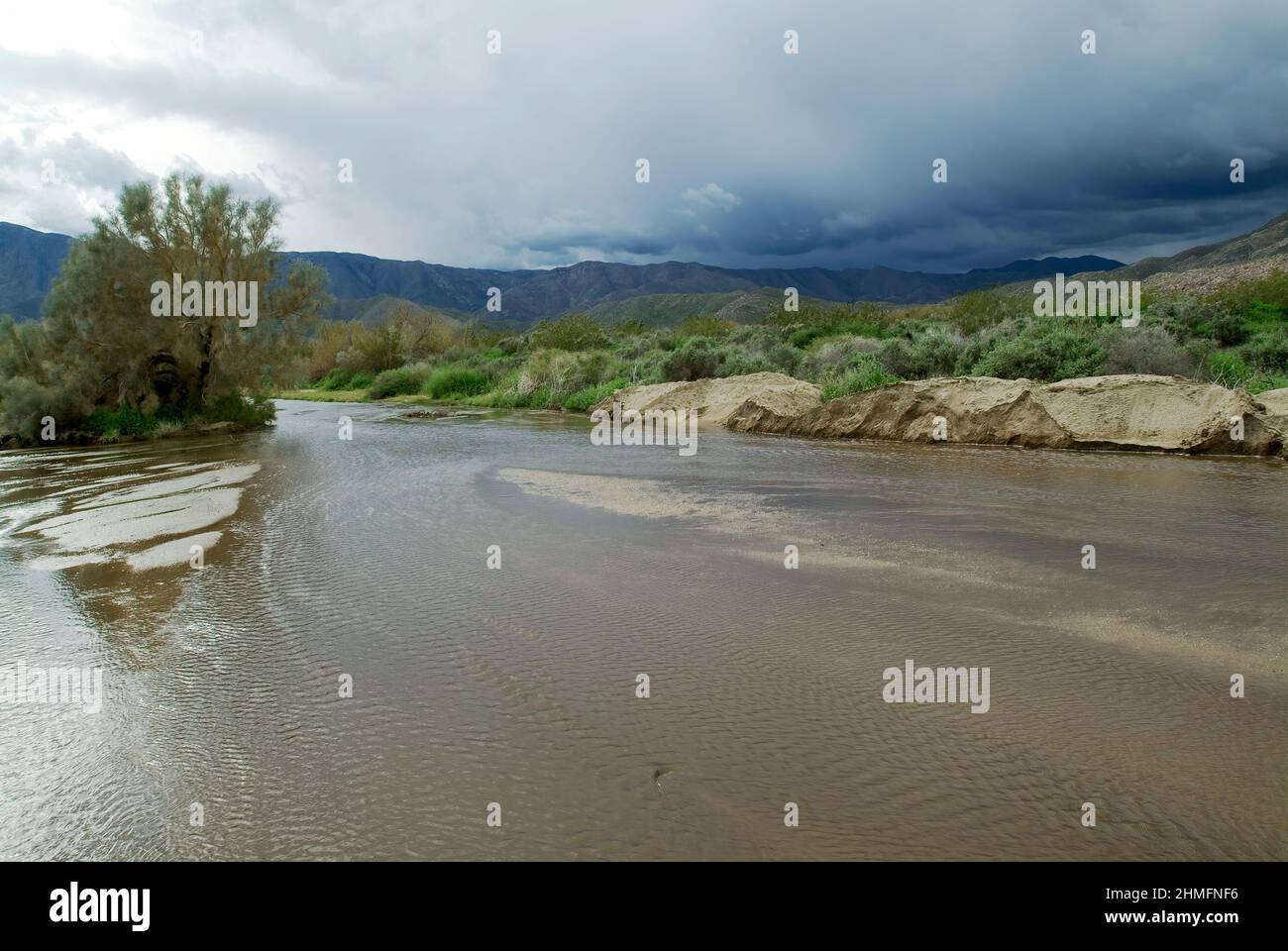 Flash Flood, Anza Borrego Storm, California Foto Stock