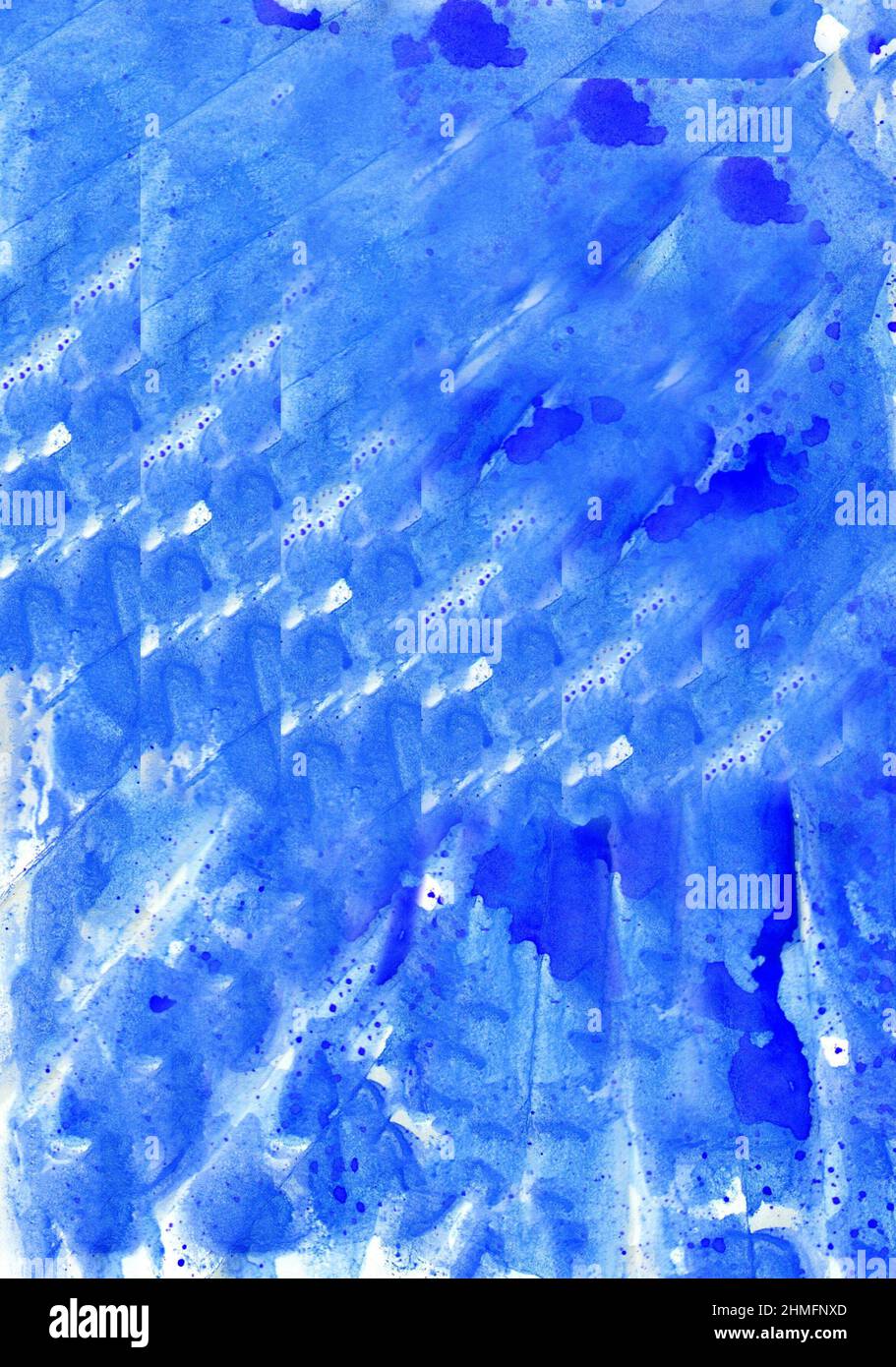 Acquerello vivace astratto disegno blu chiaro sfondo Foto Stock