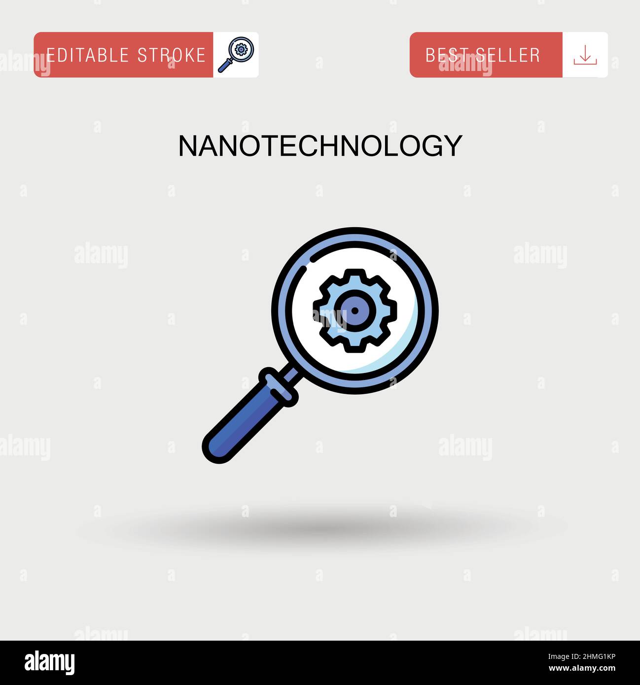 Nanotecnologia semplice icona vettoriale. Illustrazione Vettoriale