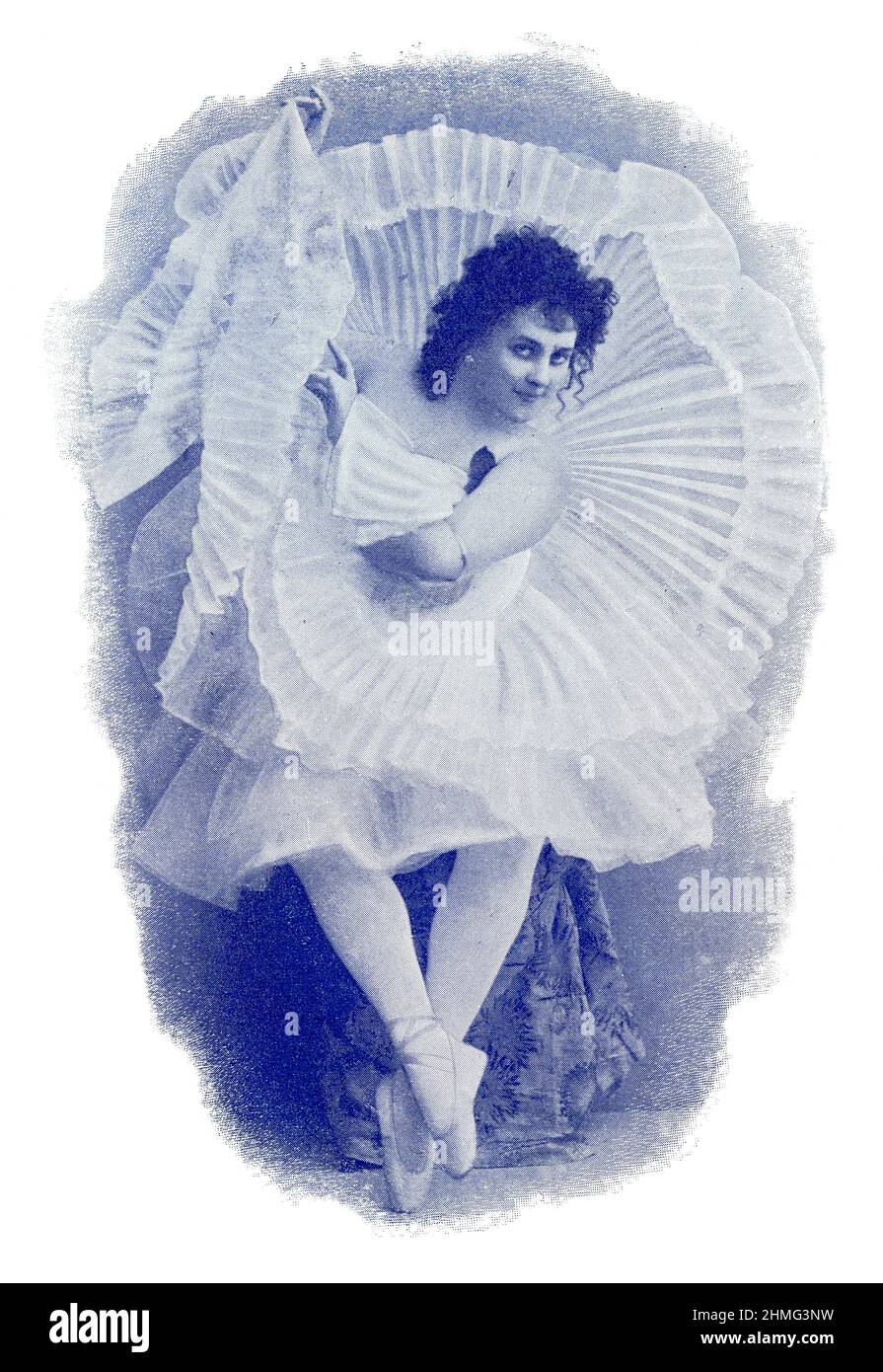 Ritratto di Mademoiselle de Labounskaya - ballerina russa. Immagine della rivista teatrale francese-tedesca 'Das Album', 1898. Foto Stock