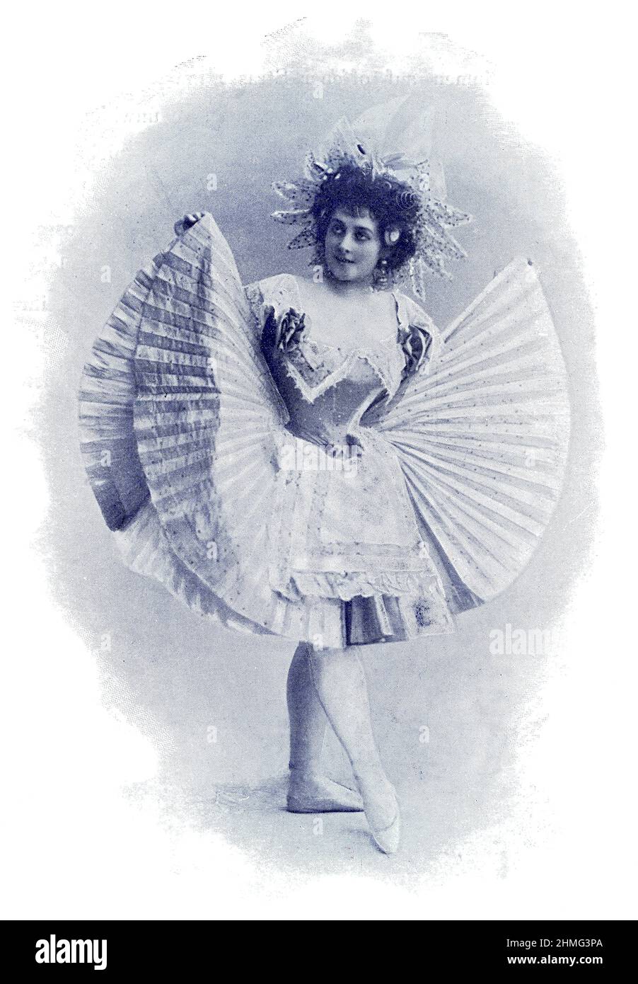 Ritratto di Mademoiselle de Labounskaya - ballerina russa. Immagine della rivista teatrale francese-tedesca 'Das Album', 1898. Foto Stock