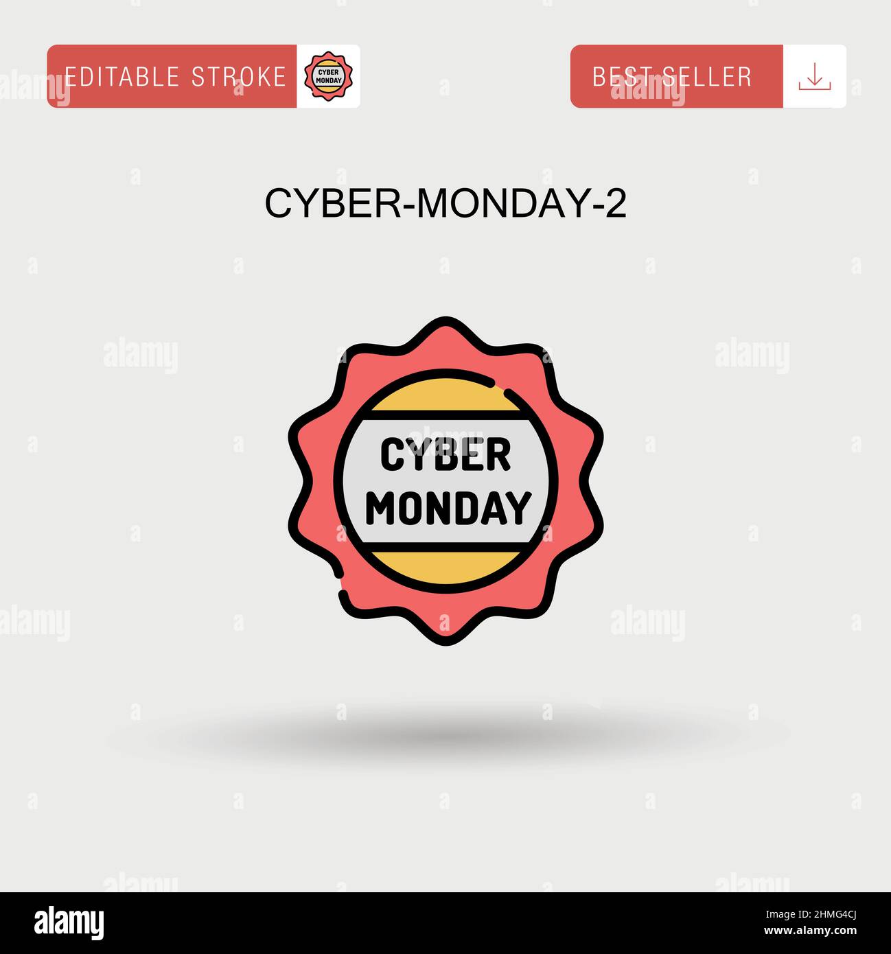 Cyber-monday-2 semplice icona vettoriale. Illustrazione Vettoriale