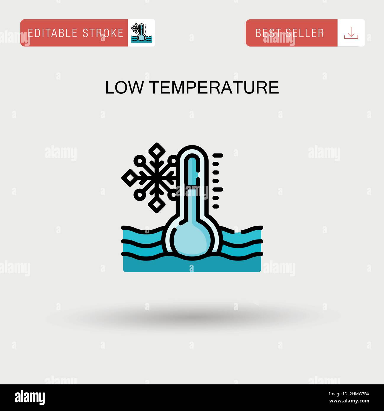 Icona vettore semplice a bassa temperatura. Illustrazione Vettoriale