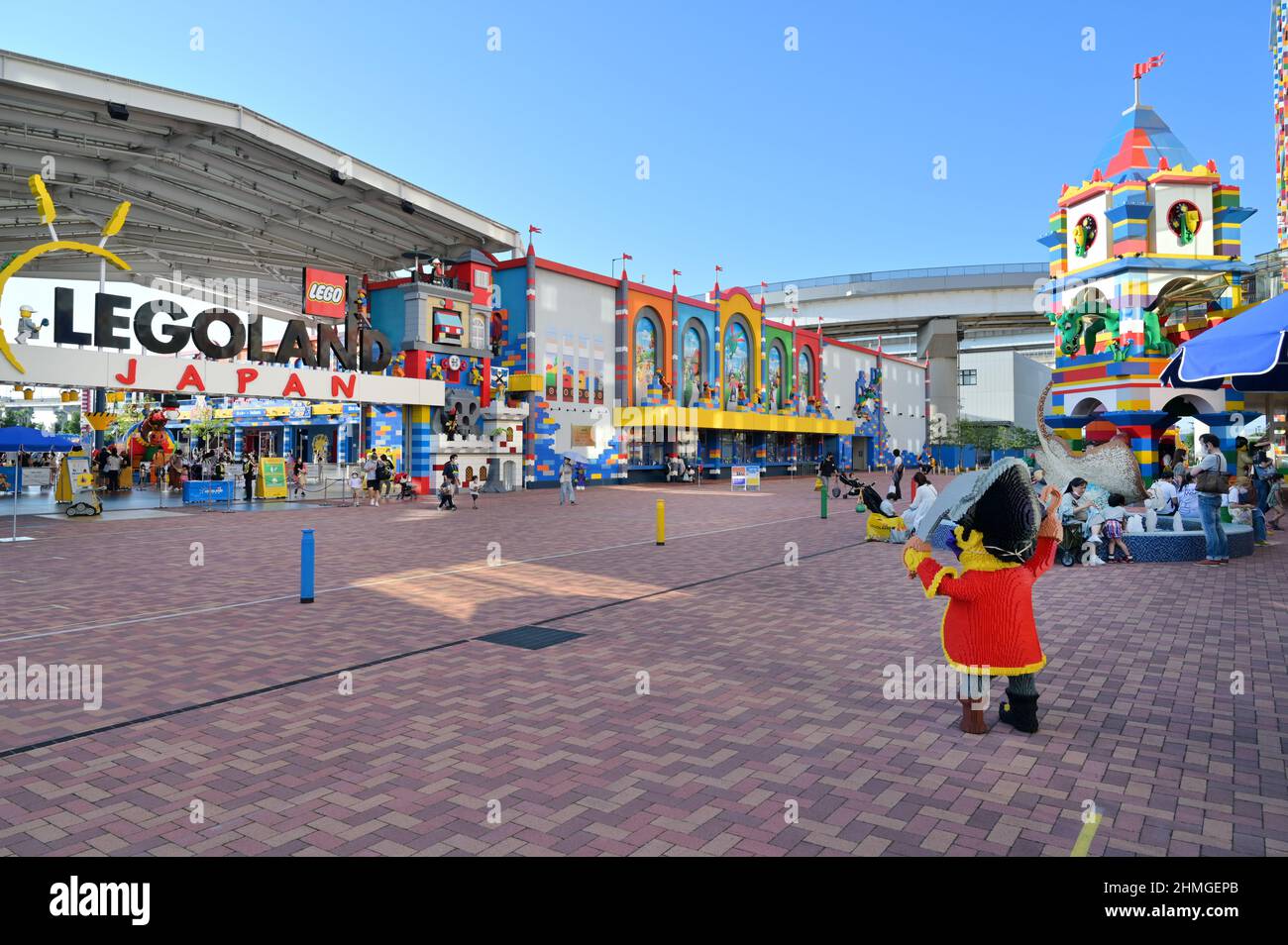 Porta d'ingresso principale per Legoland Japan. Foto Stock