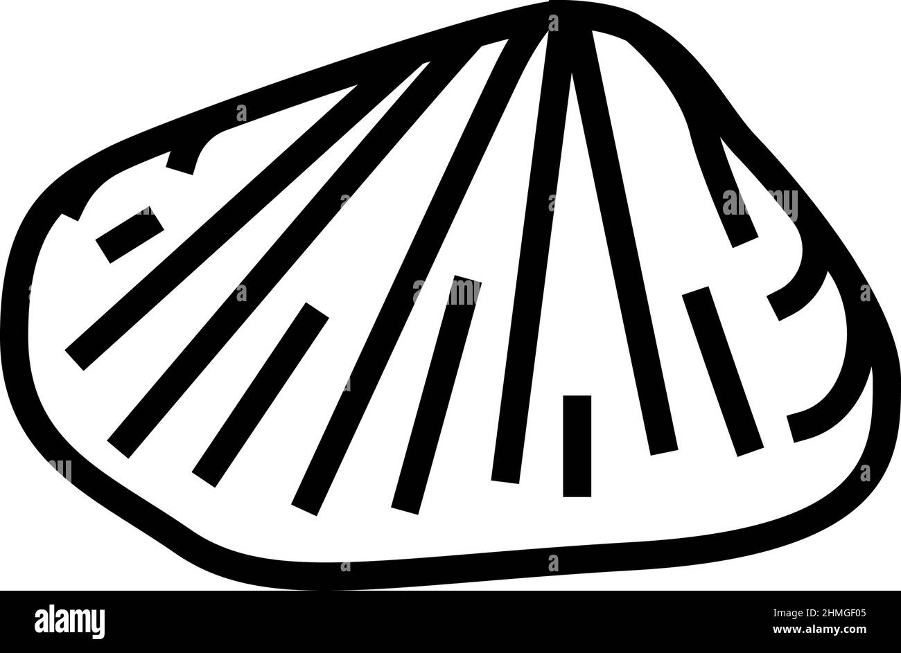 icona a forma di vettore con clam line donax Illustrazione Vettoriale