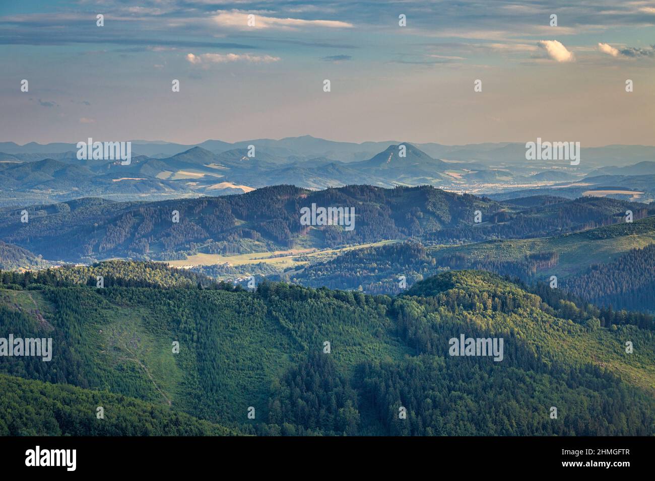 Paesaggio di montagna nel nord della Slovacchia, Europa. Foto Stock