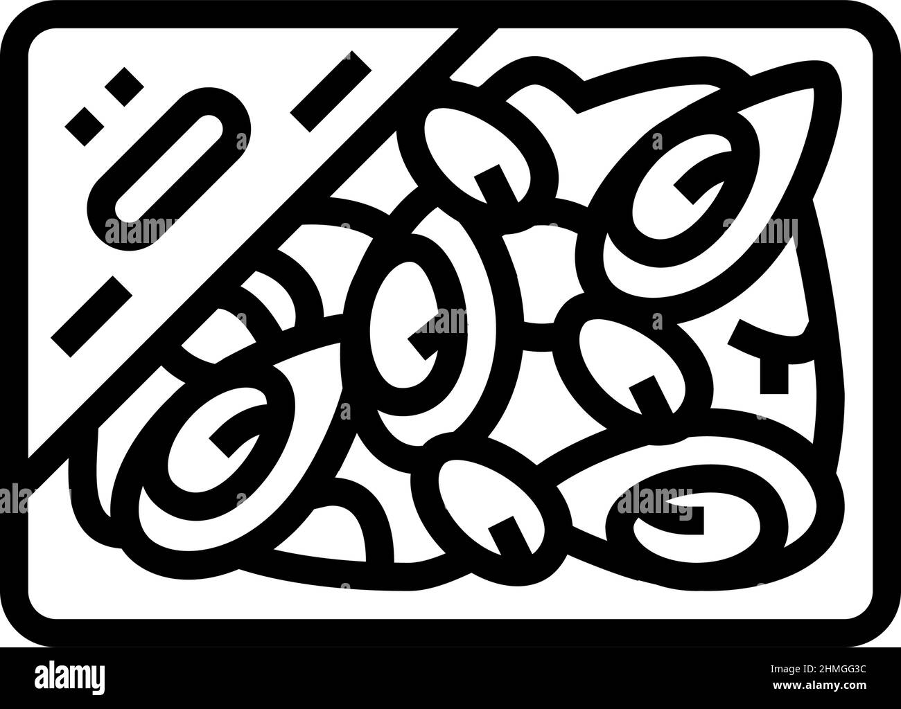 immagine vettoriale dell'icona della linea di muschio congelata Illustrazione Vettoriale