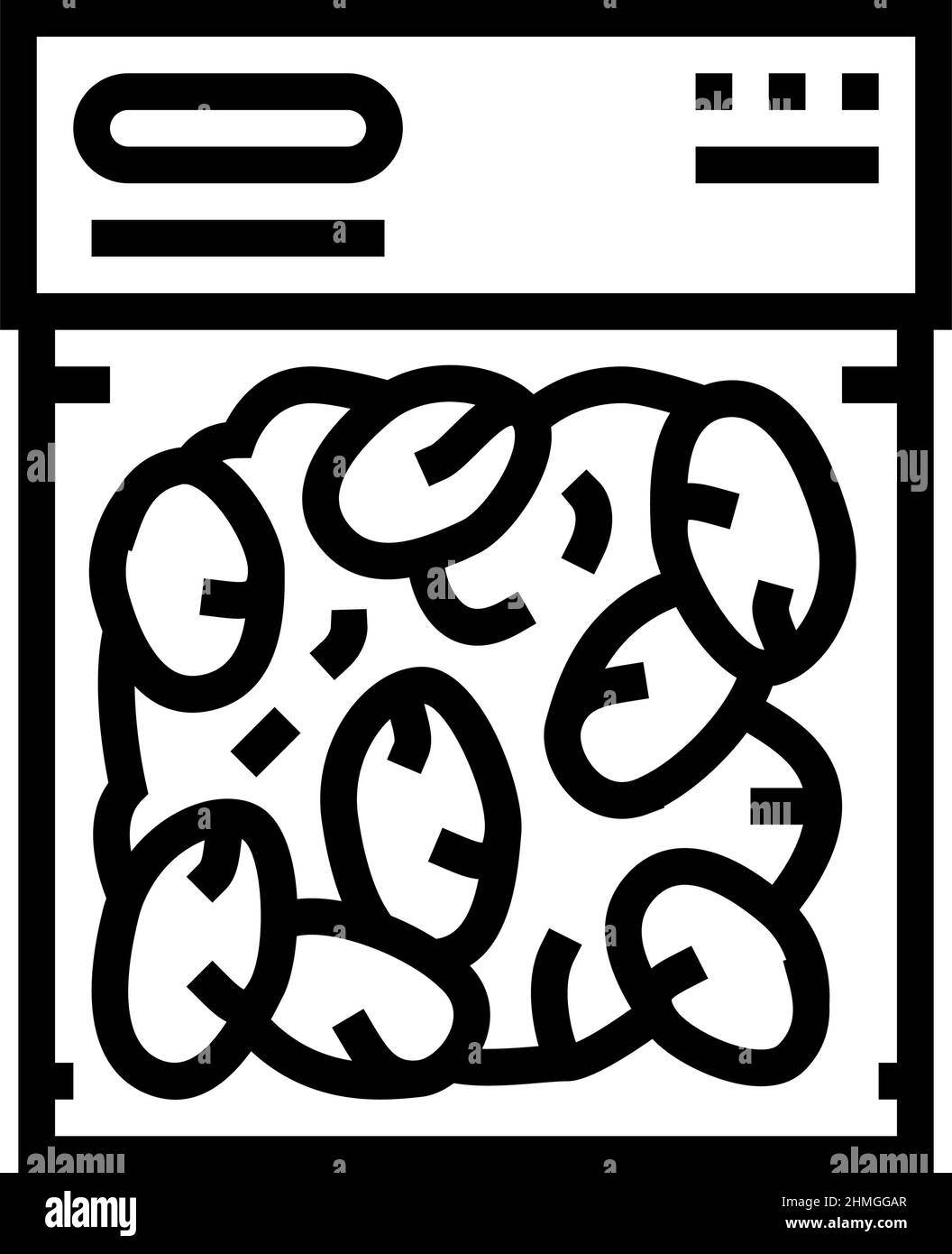 immagine vettoriale dell'icona della linea congelata di oyster Illustrazione Vettoriale