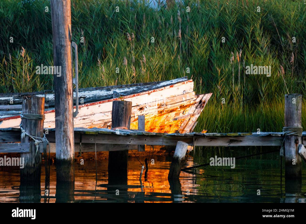 La comunità di pescatori di Tilghman Island nella Baia di Chesapeake, Maryland. Foto Stock