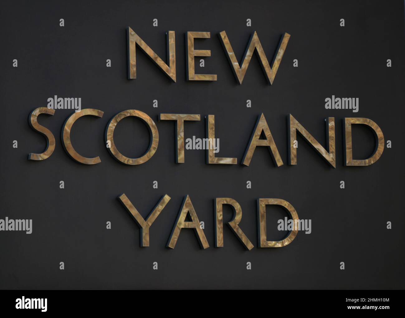 Primo piano del cartello New Scotland Yard Foto Stock