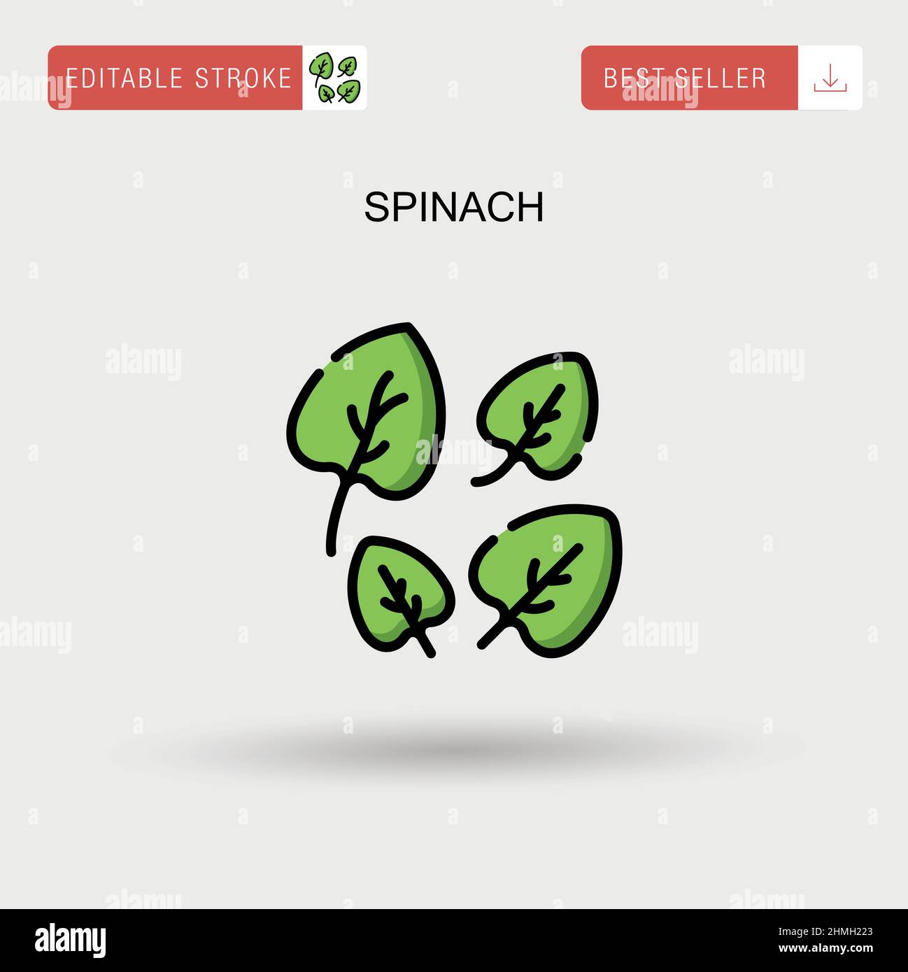 Icona vettore semplice spinaci. Illustrazione Vettoriale