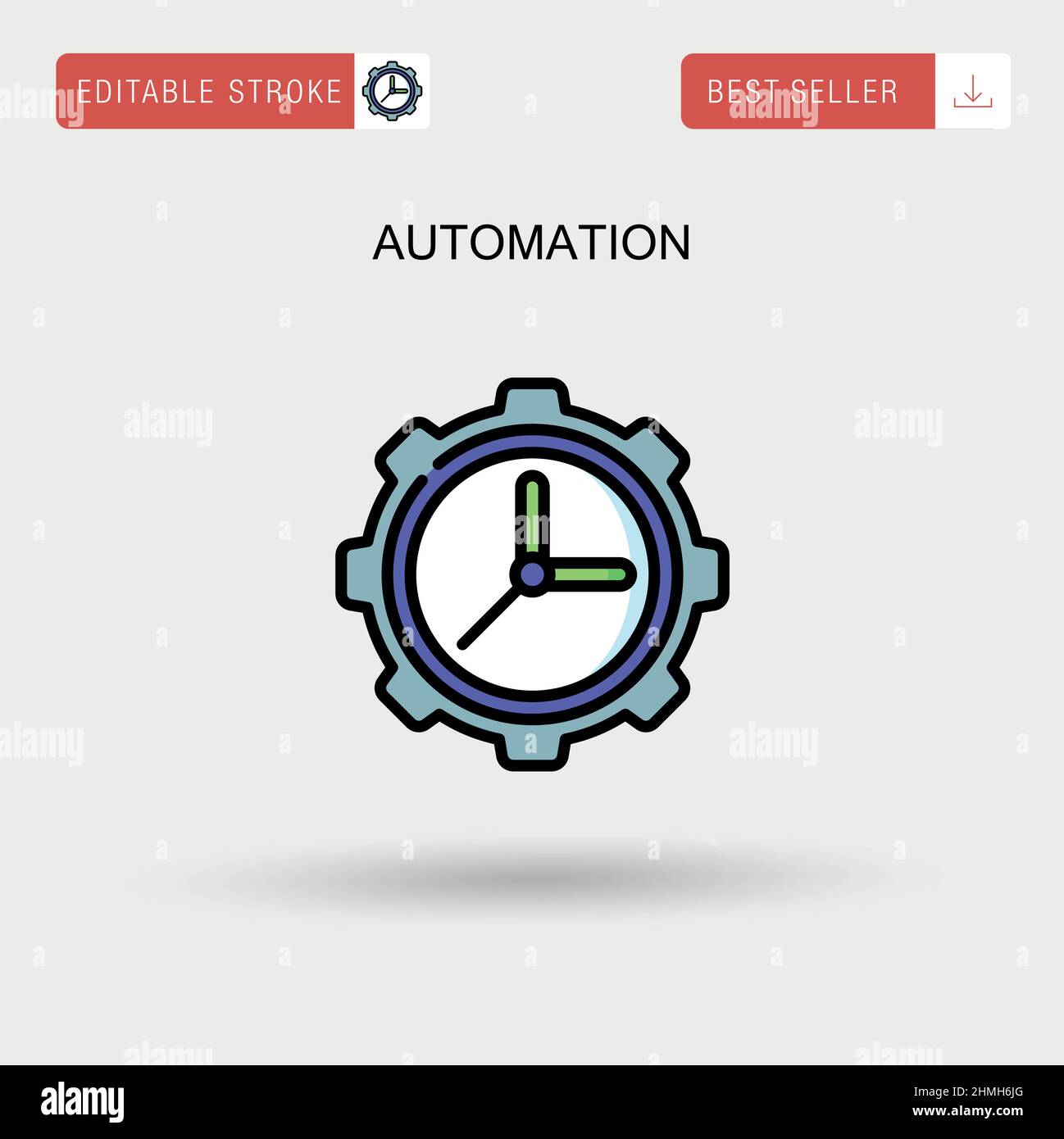 Automazione semplice icona vettoriale. Illustrazione Vettoriale