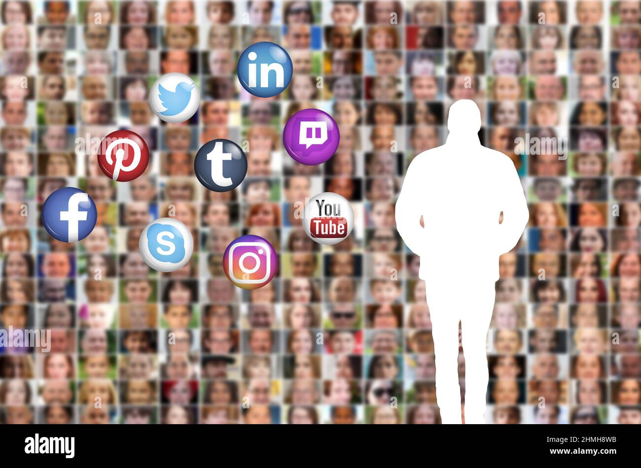 Social media concept Foto Stock